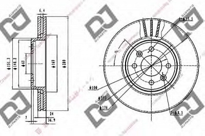 DJ PARTS bd1192 -  Тормозной диск